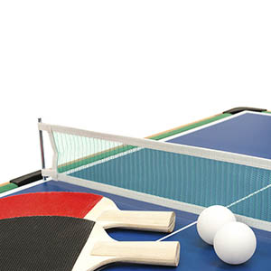 paletas y red de ping pong
